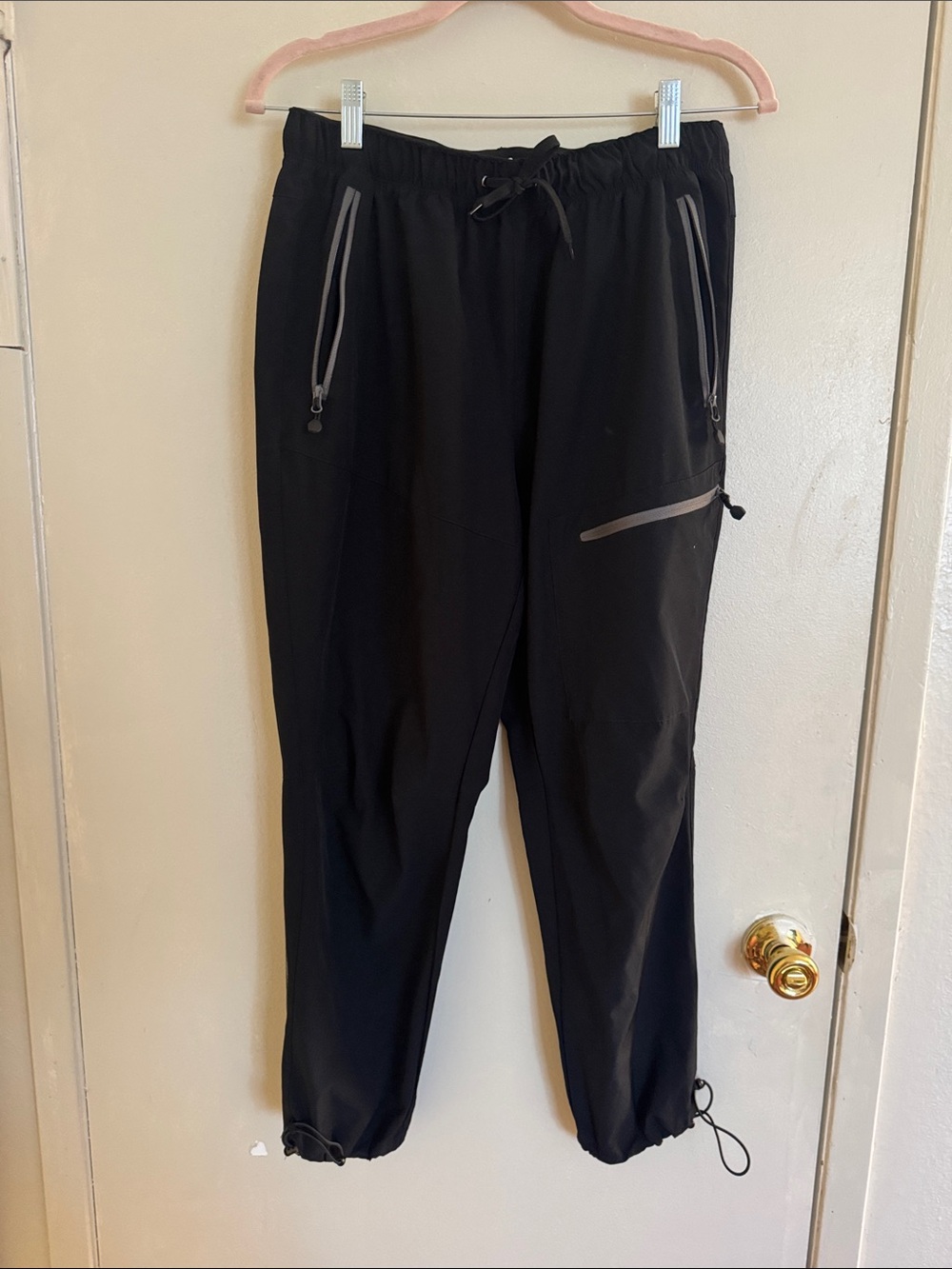 Baleaf Black Active Jogger Pants with Reflective Trim